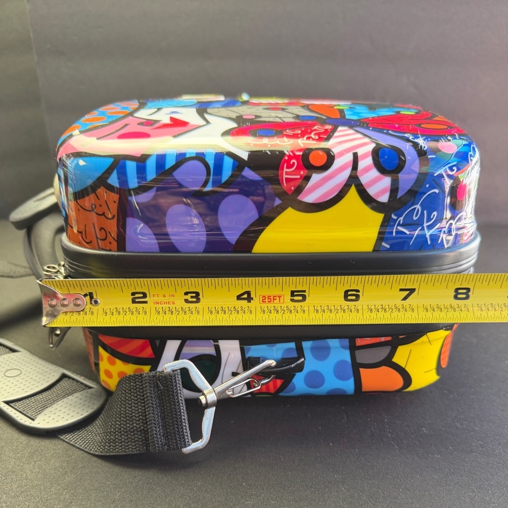 Romero Britto Hey Garden Beauty Case Pop Art Hard Shell Travel Vanity Makeup Bag - Picture 15 of 16